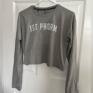 1st Phorm Gray Long Sleeve Crop Top